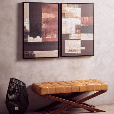 Set of 2 Geometric Abstract Canvas Wall Art | Astratto