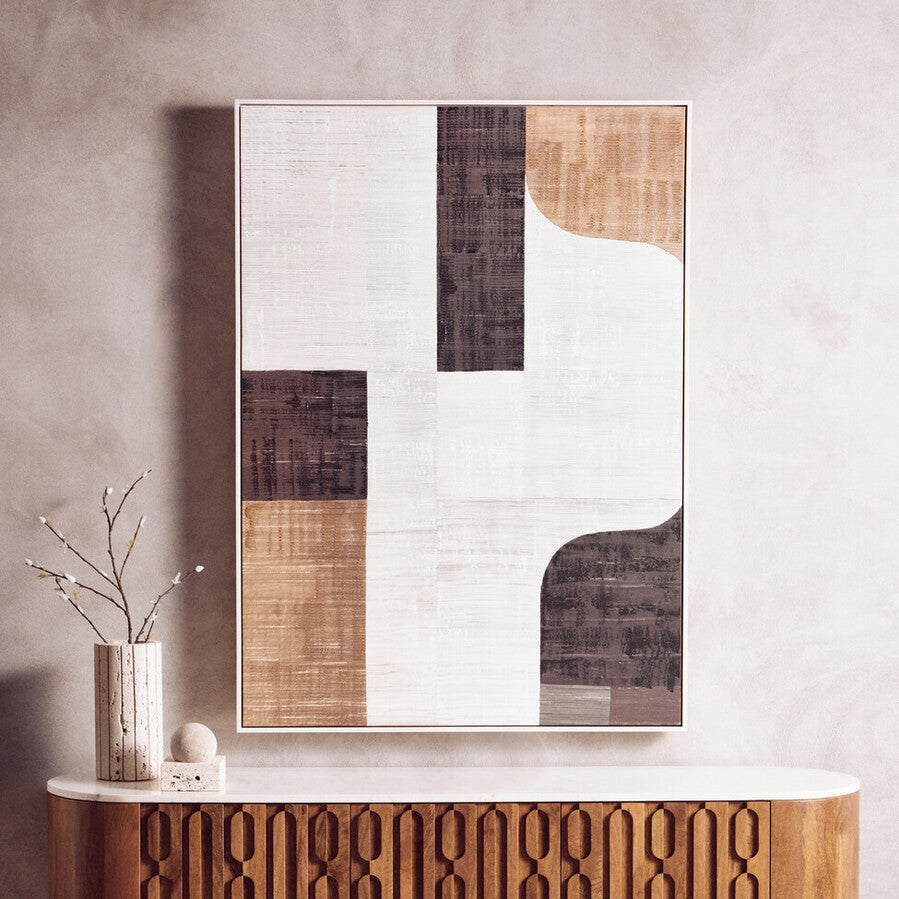 Neutral Abstract Textured Canvas Wall Art | Astratto