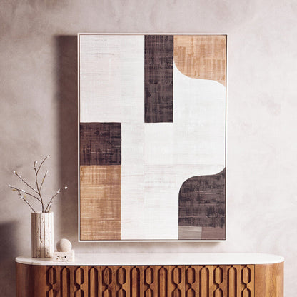 Neutral Abstract Textured Canvas Wall Art | Astratto