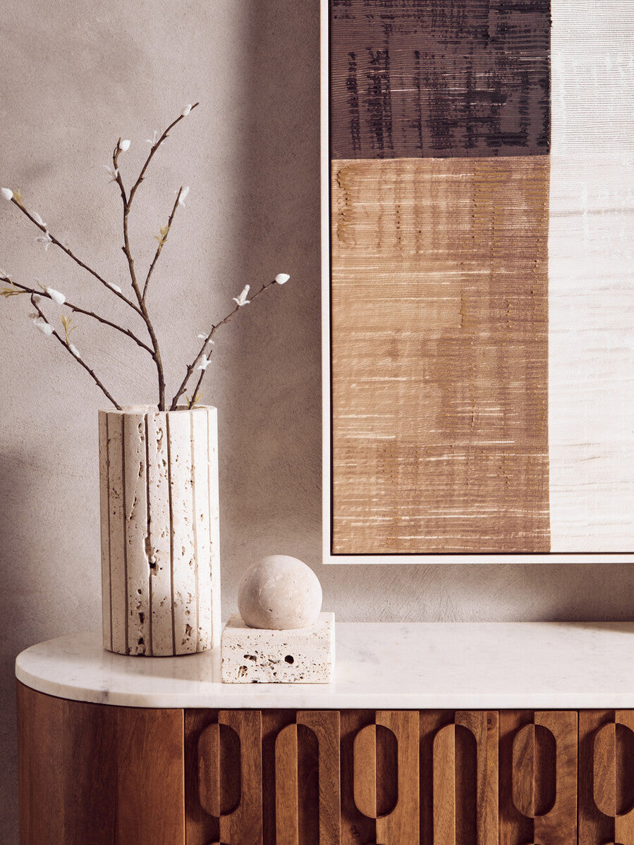 Neutral Abstract Textured Canvas Wall Art | Astratto