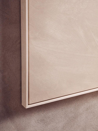 Canvas Natural and White Textured Plaster Wall Art | Astratto