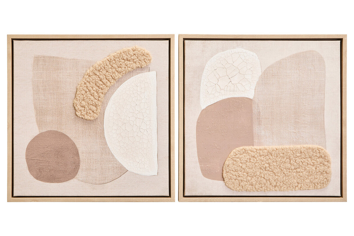 Set of 2 Natural Textured Wall Art | Astratto