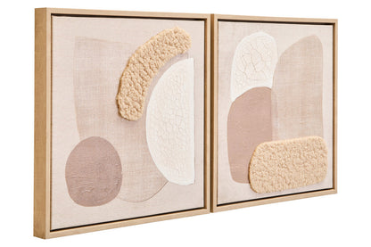 Set of 2 Natural Textured Wall Art | Astratto