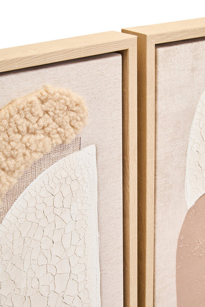 Set of 2 Natural Textured Wall Art | Astratto