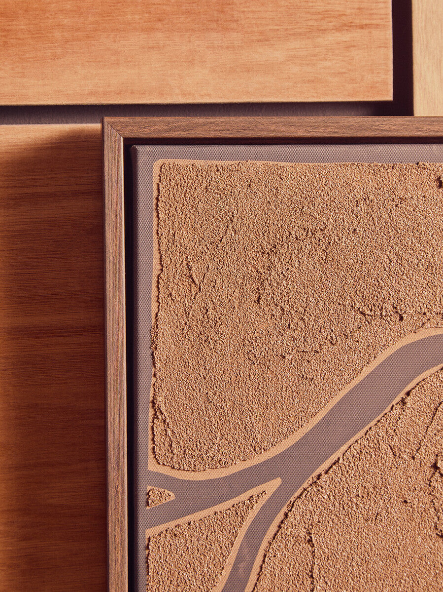 Set of 2 Brown and Black Textured Wall Art | Astratto