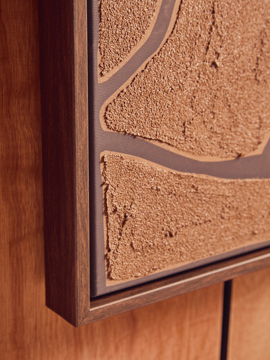 Set of 2 Brown and Black Textured Wall Art | Astratto