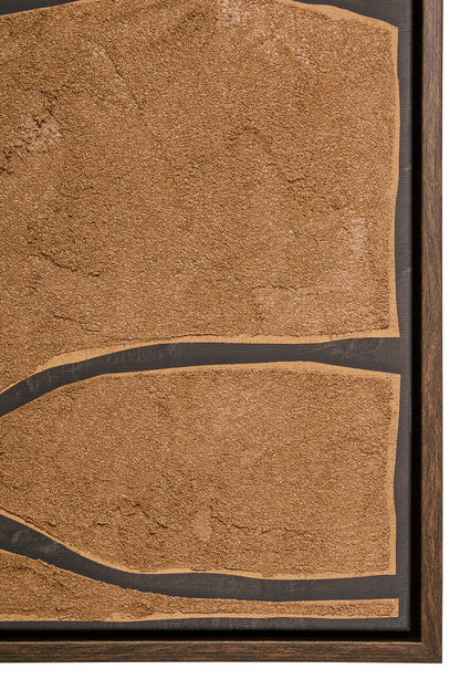 Set of 2 Brown and Black Textured Wall Art | Astratto