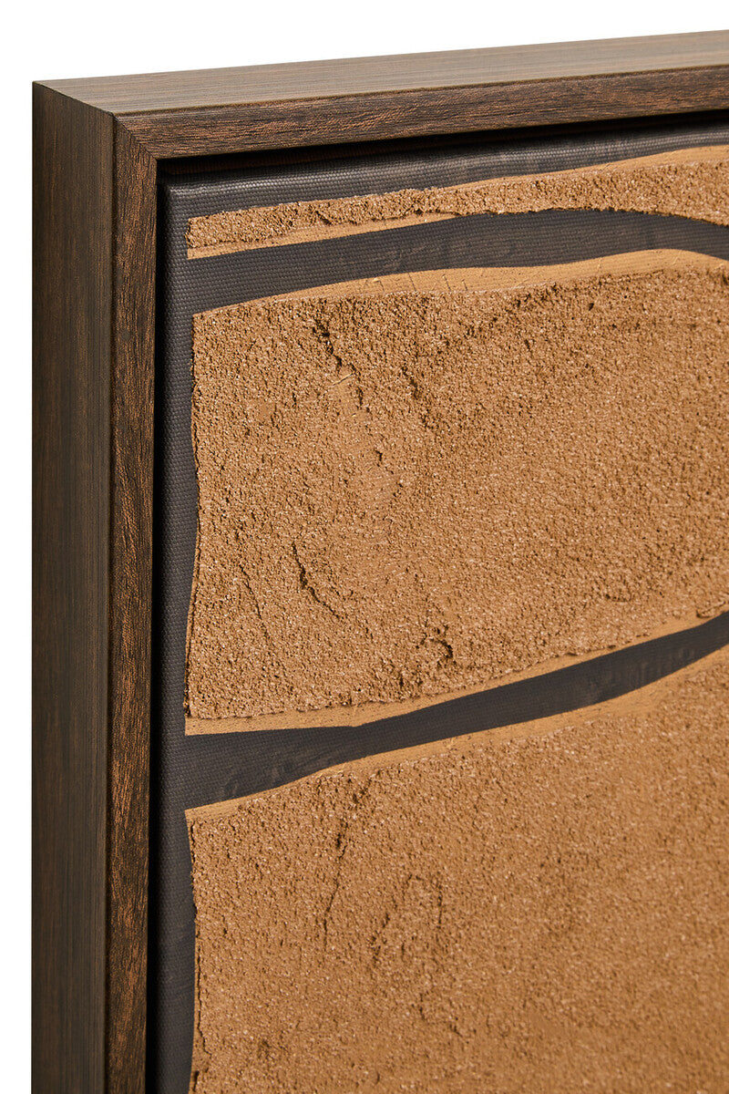 Set of 2 Brown and Black Textured Wall Art | Astratto