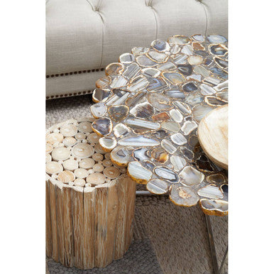 Rabia Natural Agate Coffee Table