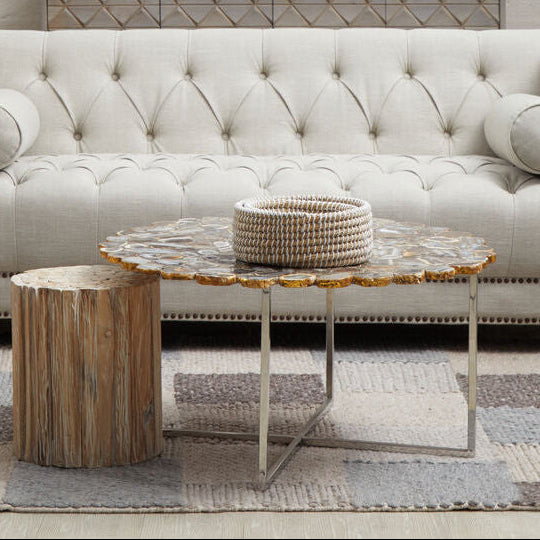 Rabia Natural Agate Coffee Table