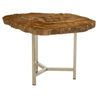 Relic Natural Petrified Wood Small Side Table