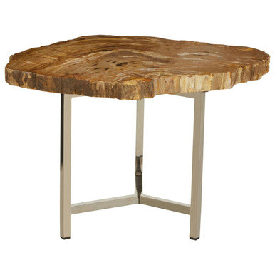 Relic Natural Petrified Wood Small Side Table