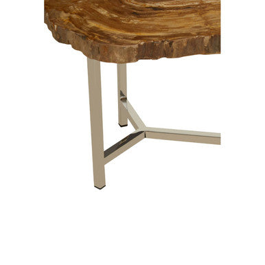 Relic Natural Petrified Wood Small Side Table