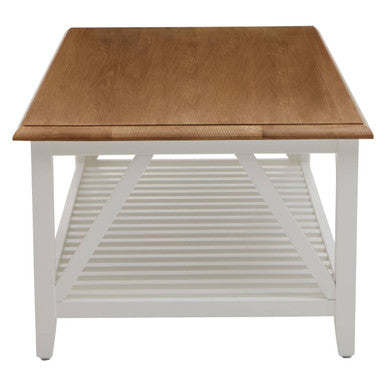 Parkside Natural Oak Wood Top Rectangular Coffee Table