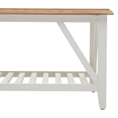 Parkside Natural Oak Wood Top Rectangular Coffee Table