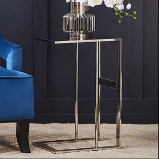 Oria Silver Finish Side Table