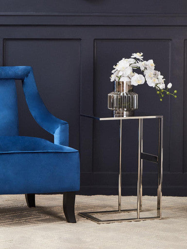 Oria Silver Finish Side Table
