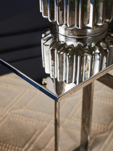 Oria Silver Finish Side Table