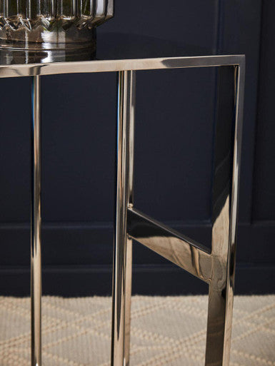 Oria Silver Finish Side Table