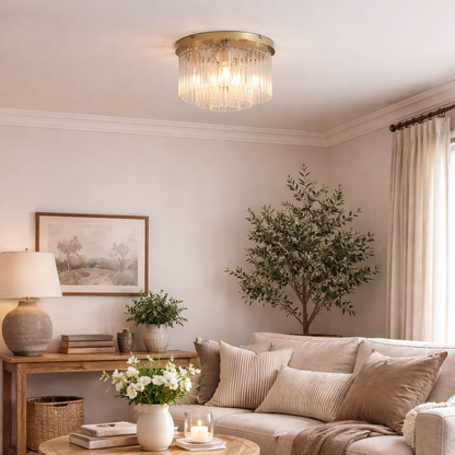 Swizzle 5-Light Gold Flush Ceiling Light
