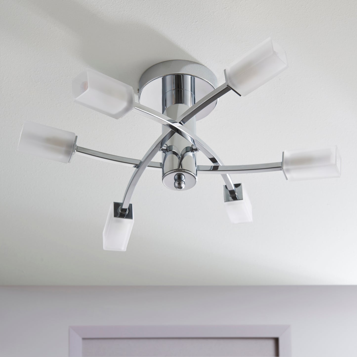 Havana 6 Light Semi Flush Chrome