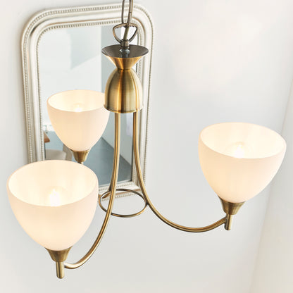 Alton 3 Light Pendant Antique Brass