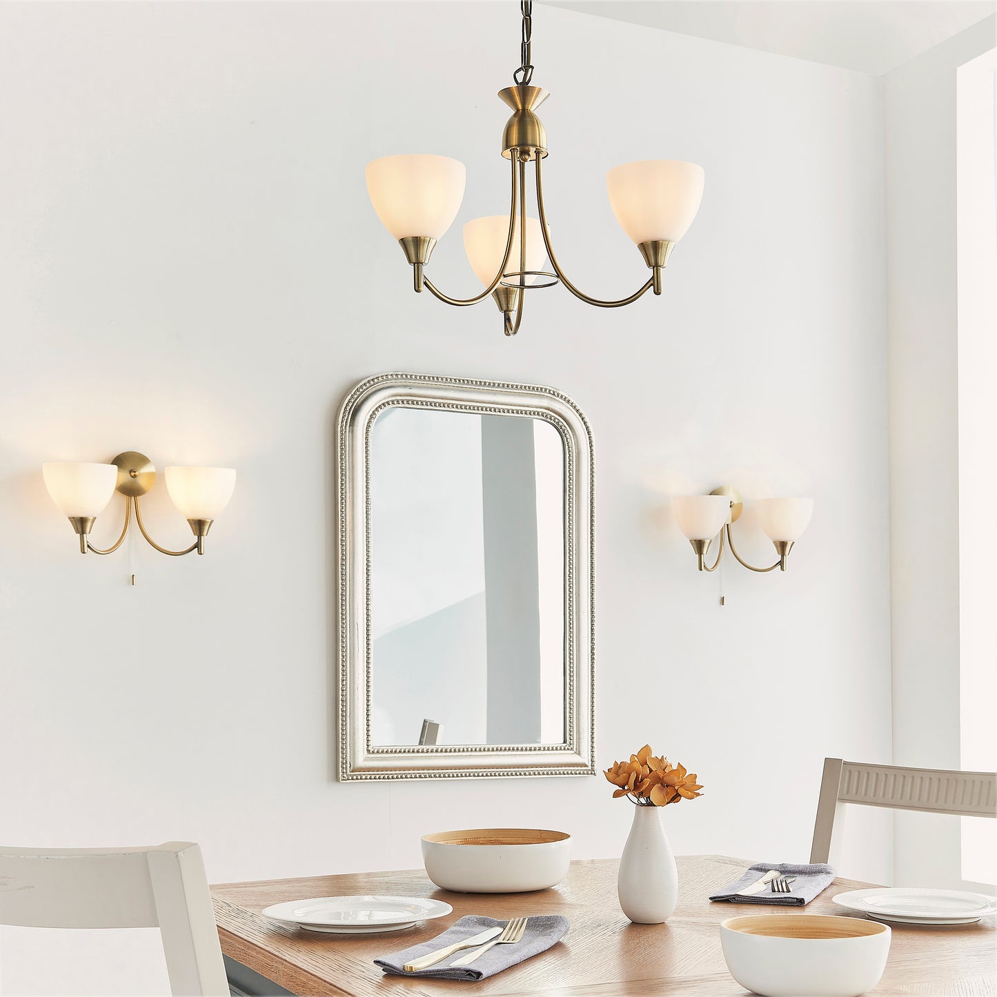 Alton 3 Light Pendant Antique Brass