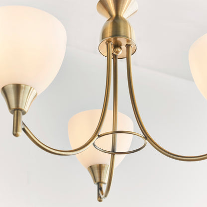 Alton 3 Light Pendant Antique Brass