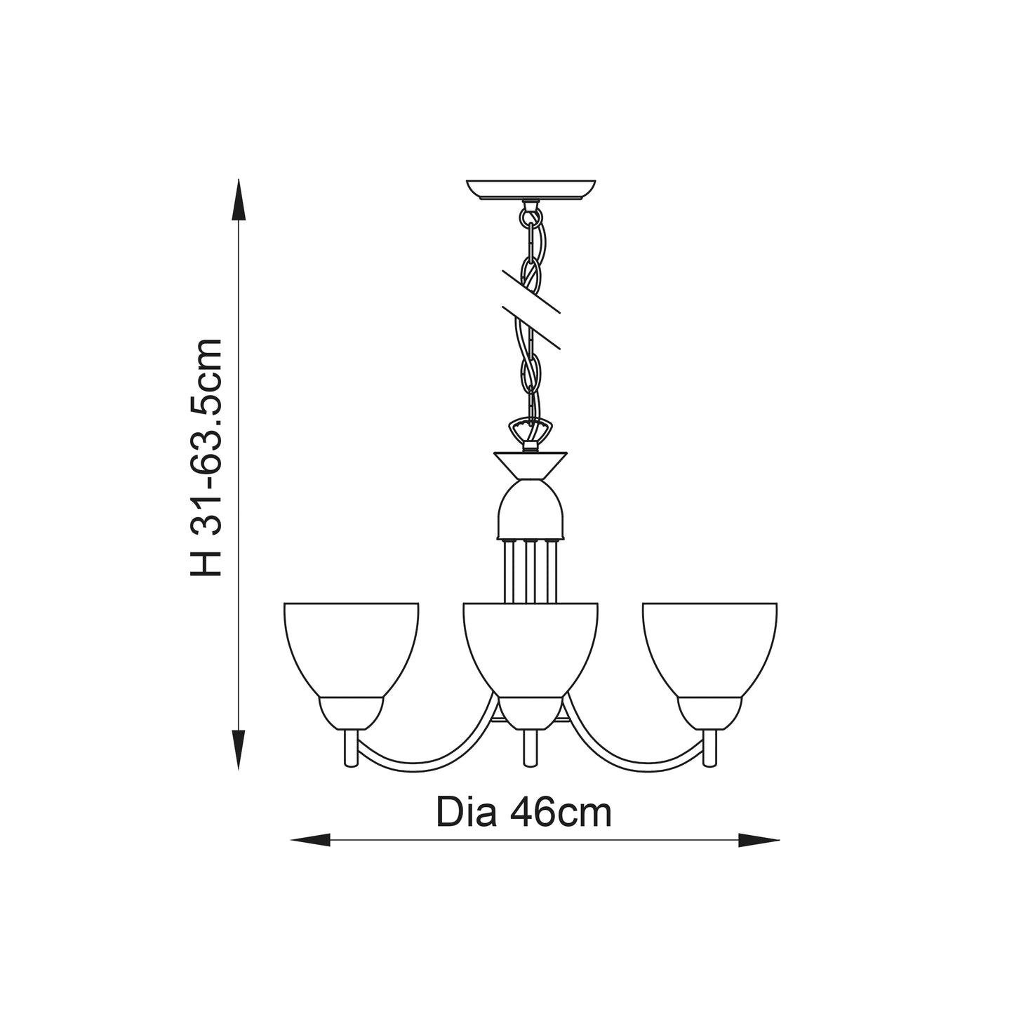 Alton 3 Light Pendant Antique Brass