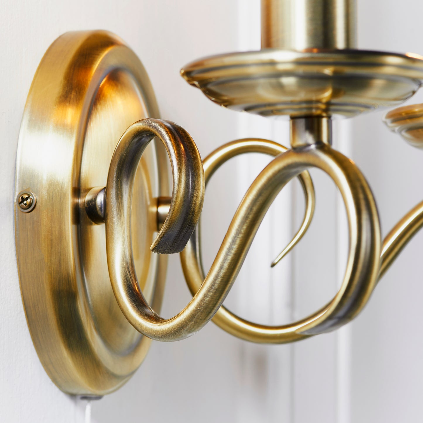 Bernice 2 Light Wall Light Antique Brass