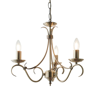 Bernice 3 Light Pendant Antique Brass