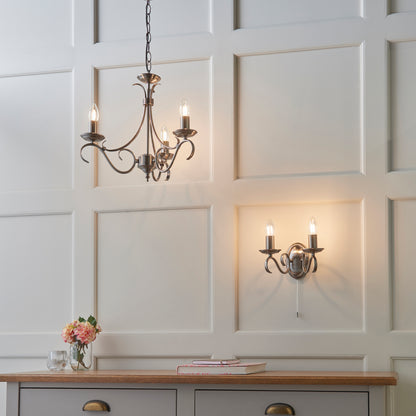 Bernice 3 Light Pendant Antique Brass
