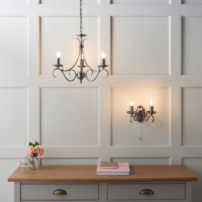 Bernice 3 Light Pendant Antique Brass