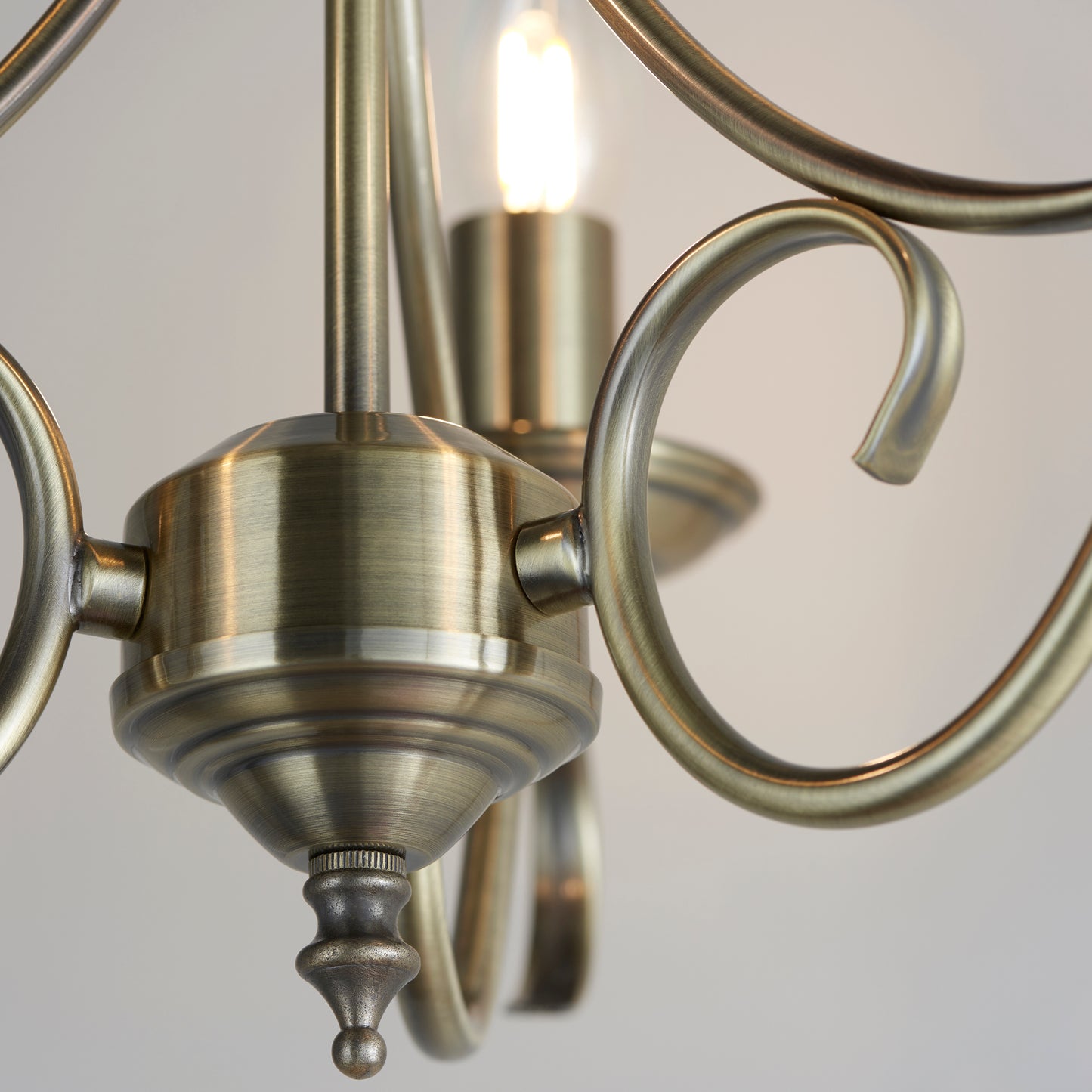 Bernice 3 Light Pendant Antique Brass