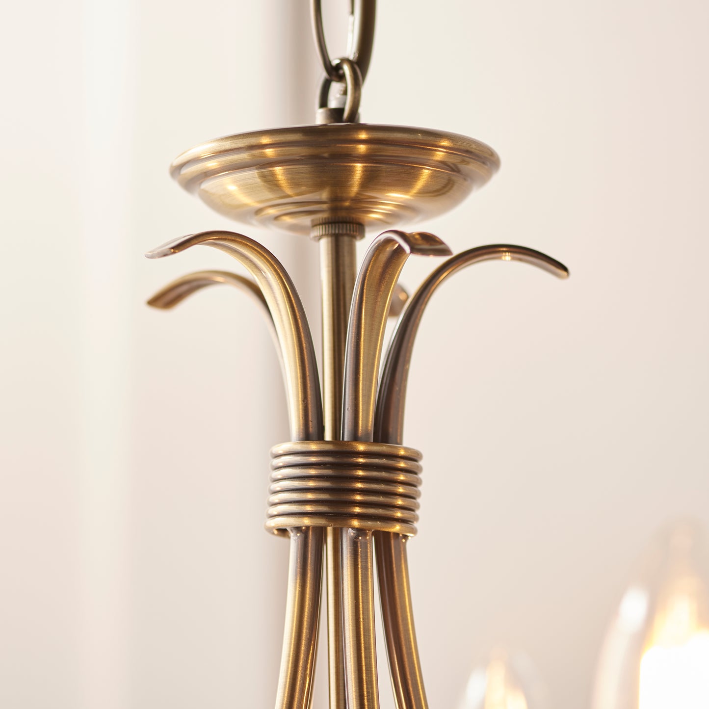 Bernice Antique Brass 5 Light Chandelier Ceiling Light