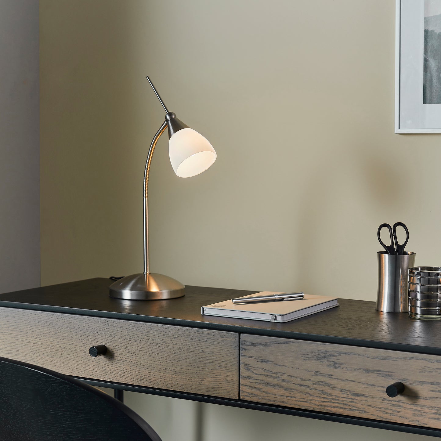 Range Touch Task Table Lamp Satin Chrome