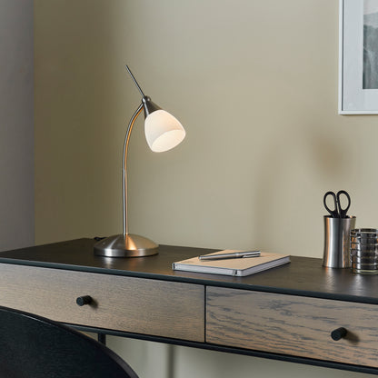 Range Touch Task Table Lamp Satin Chrome