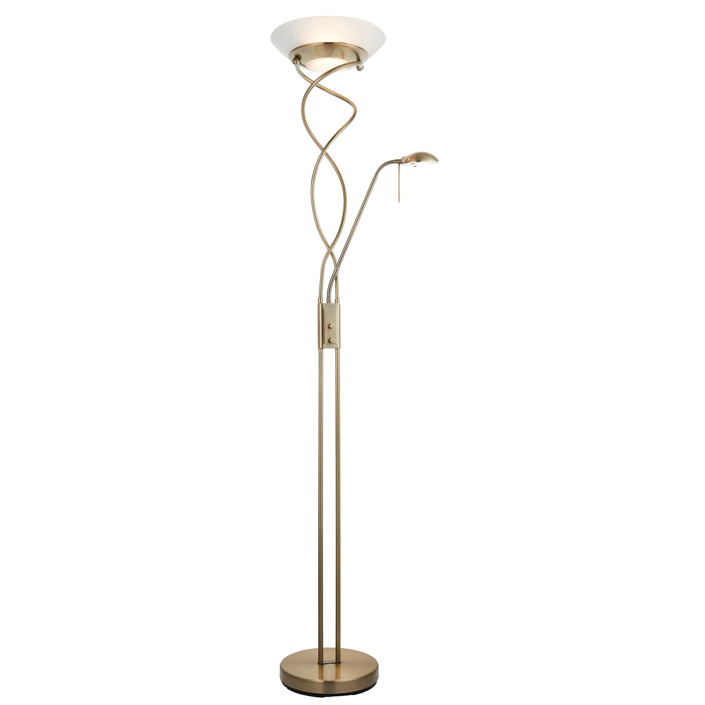 Monaco Mother & Child Floor Lamp Antique Brass