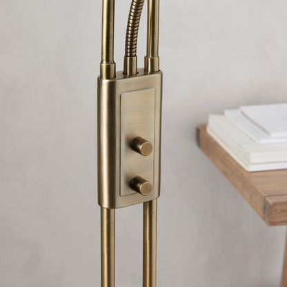 Monaco Mother & Child Floor Lamp Antique Brass