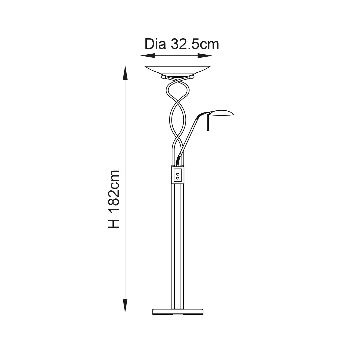 Monaco Mother & Child Floor Lamp Antique Brass