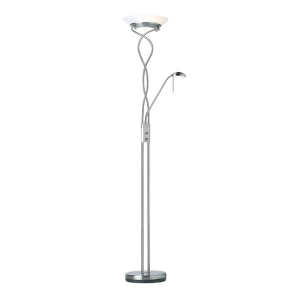 Monaco Mother & Child Floor Lamp Satin Chrome