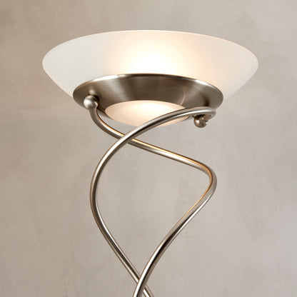 Monaco Mother & Child Floor Lamp Satin Chrome