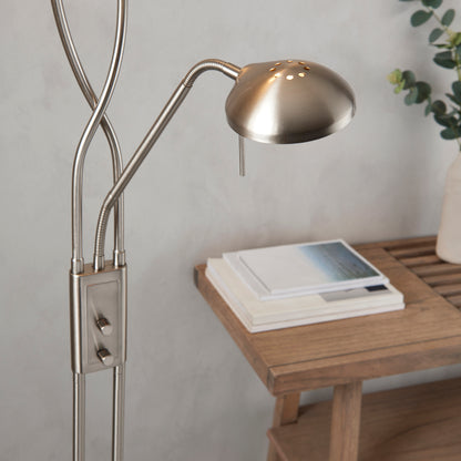 Monaco Mother & Child Floor Lamp Satin Chrome