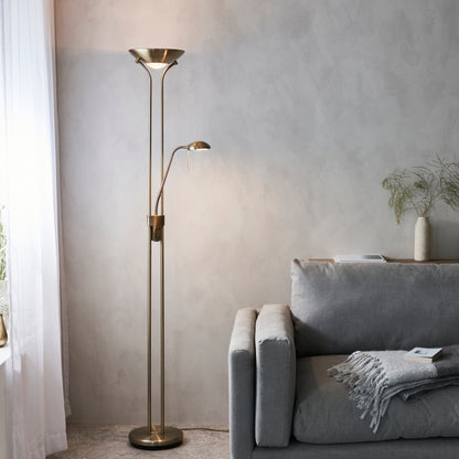 Rome Mother & Child Floor Lamp Antique Brass