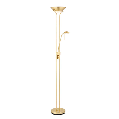 Rome Mother & Child Floor Lamp Satin Brass