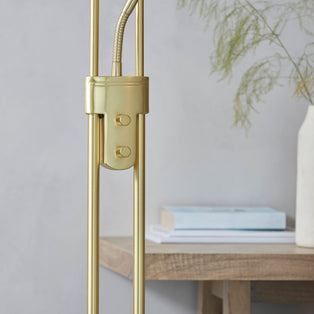 Rome Mother & Child Floor Lamp Satin Brass