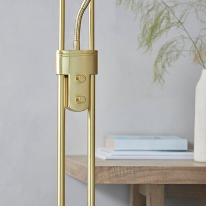 Rome Mother & Child Floor Lamp Satin Brass