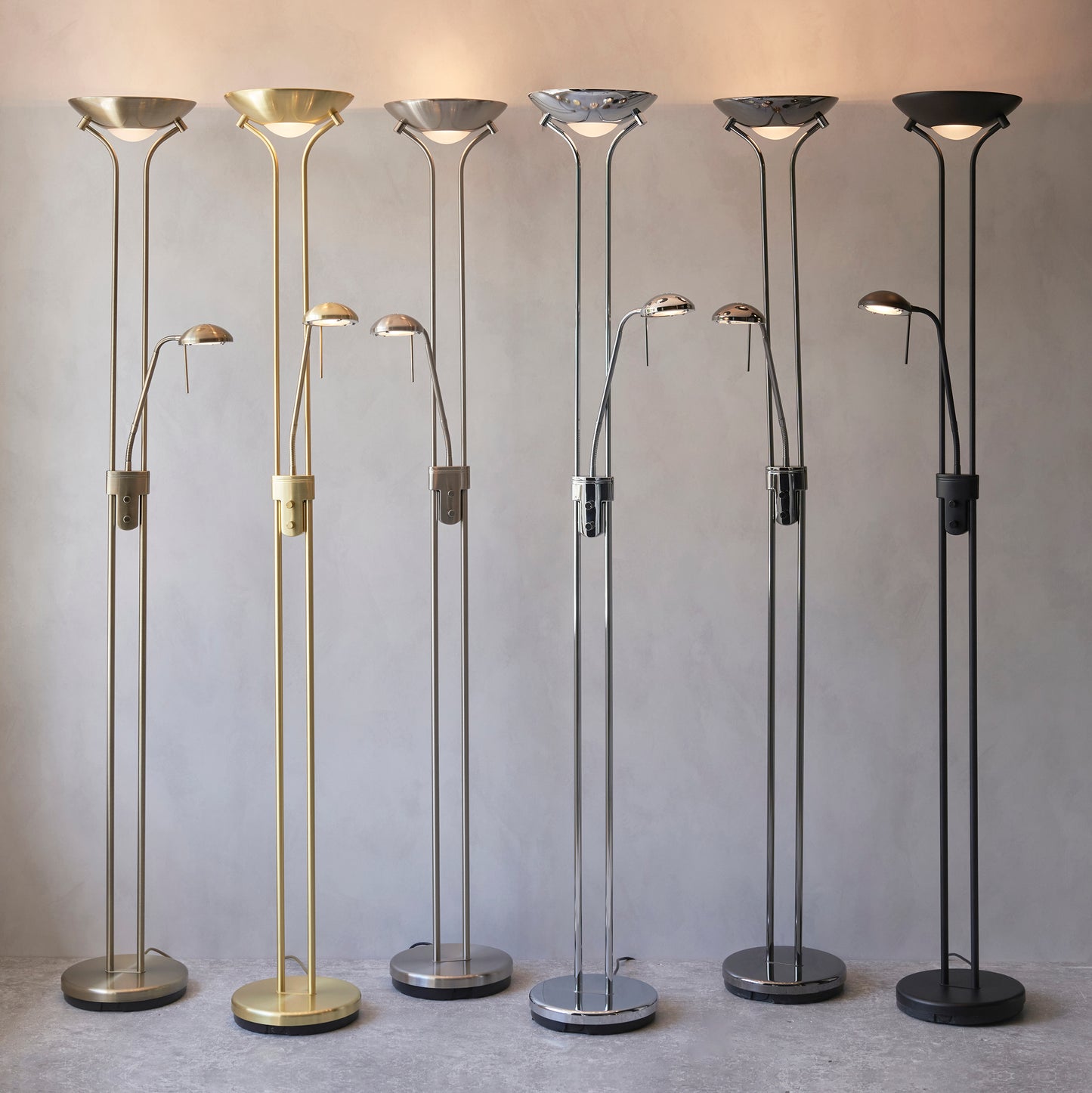 Rome Mother & Child Floor Lamp Satin Brass