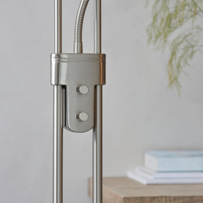 Rome Mother & Child Satin Chrome Floor Lamp