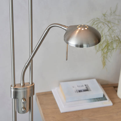 Rome Mother & Child Satin Chrome Floor Lamp